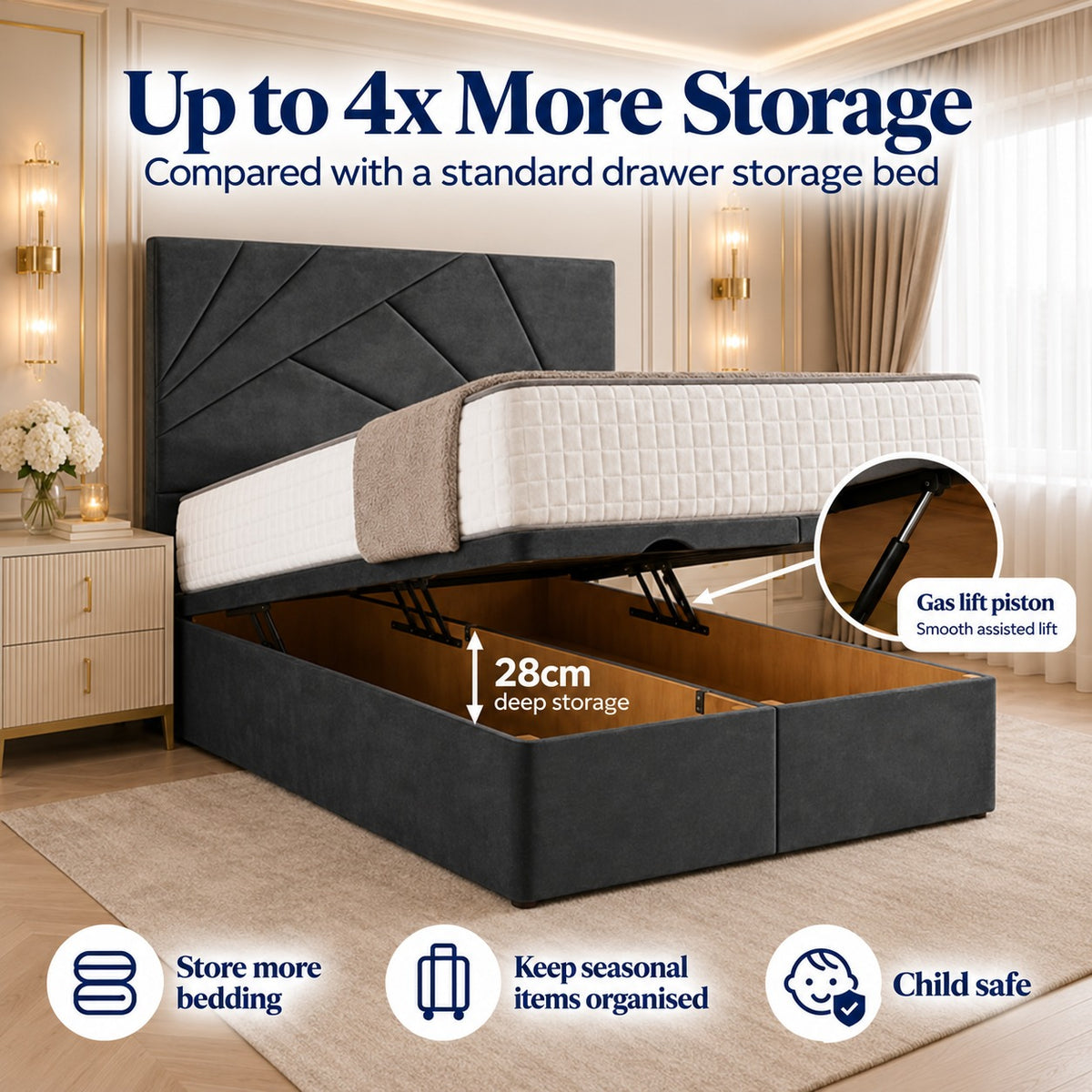 Portland Ottoman Divan Bed